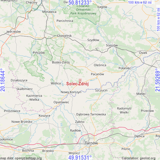 Solec-Zdrój on map