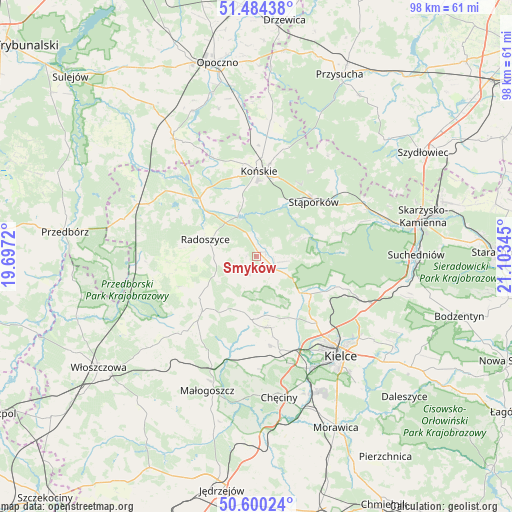 Smyków on map