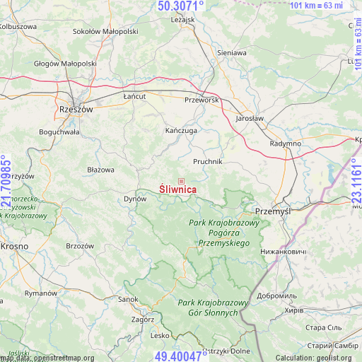 Śliwnica on map