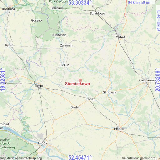 Siemiątkowo on map