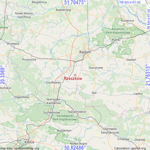 Rzeczków on map