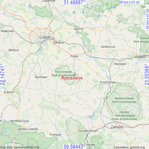 Rybczewice on map