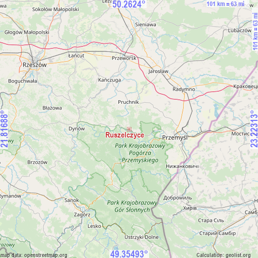 Ruszelczyce on map