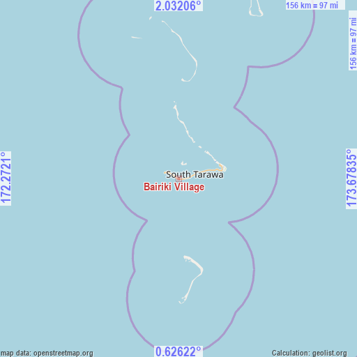 Bairiki Village on map