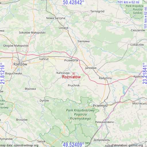 Rożniatów on map