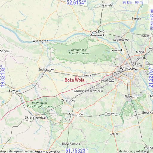 Boża Wola on map