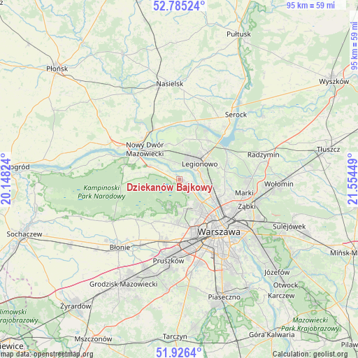 Dziekanów Bajkowy on map