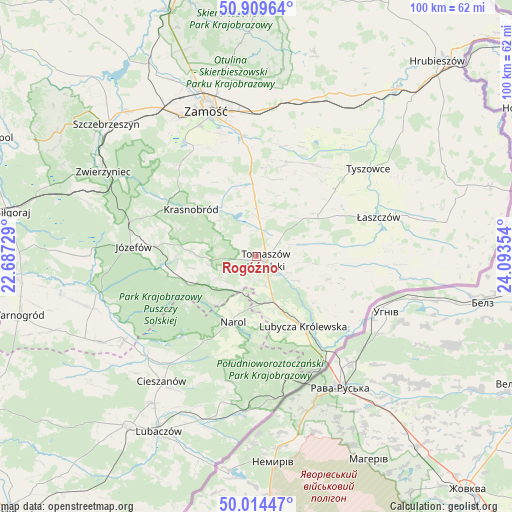 Rogóźno on map