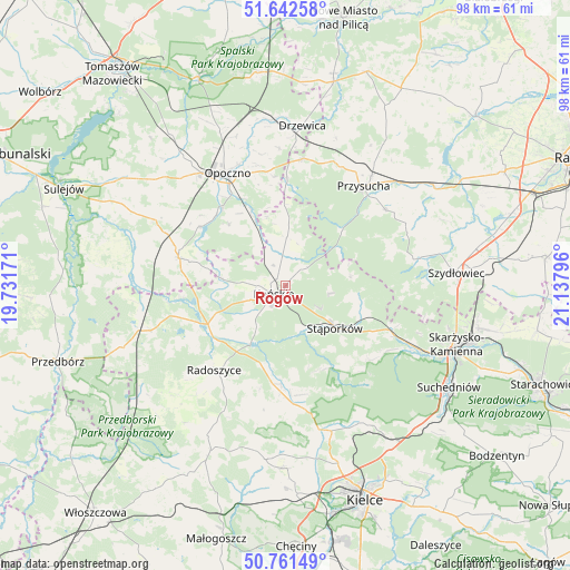 Rogów on map