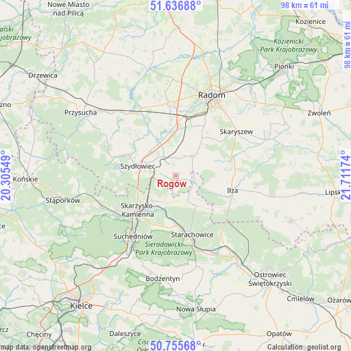 Rogów on map