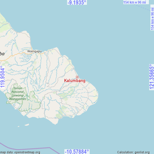 Kalumbang on map