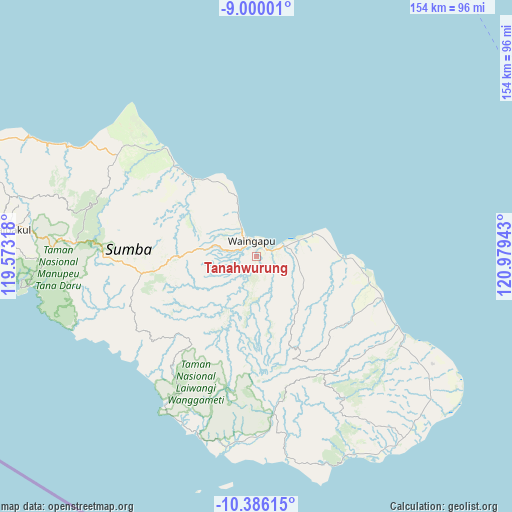 Tanahwurung on map