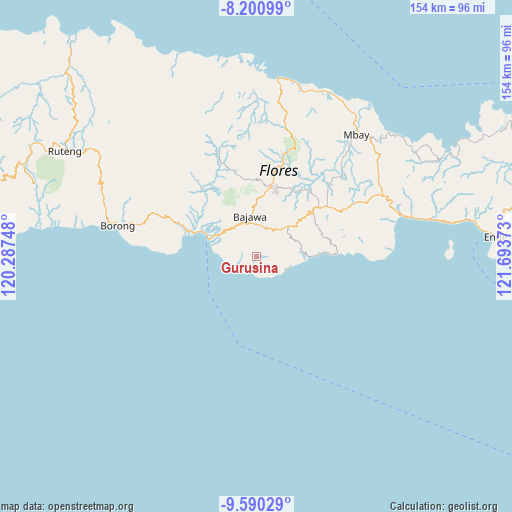 Gurusina on map