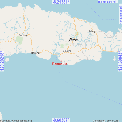 Pomasule on map