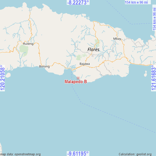 Malapedo B on map