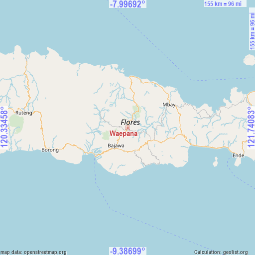 Waepana on map