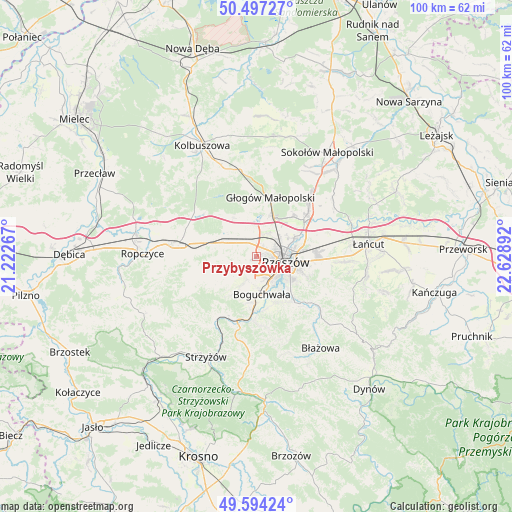 Przybyszówka on map