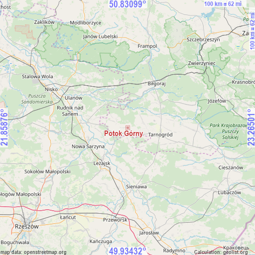 Potok Górny on map