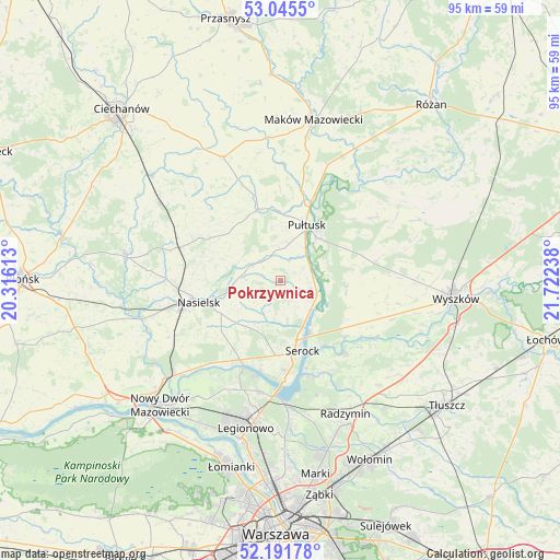 Pokrzywnica on map