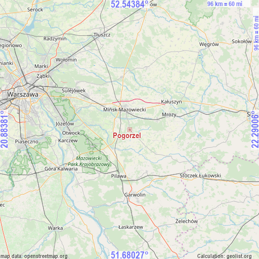 Pogorzel on map
