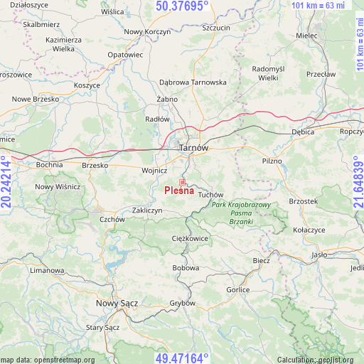 Pleśna on map