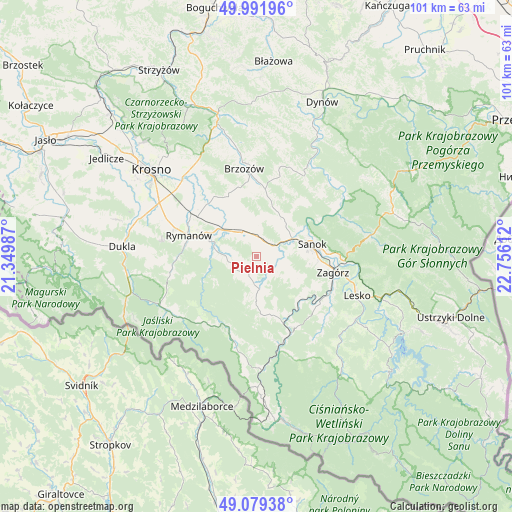 Pielnia on map