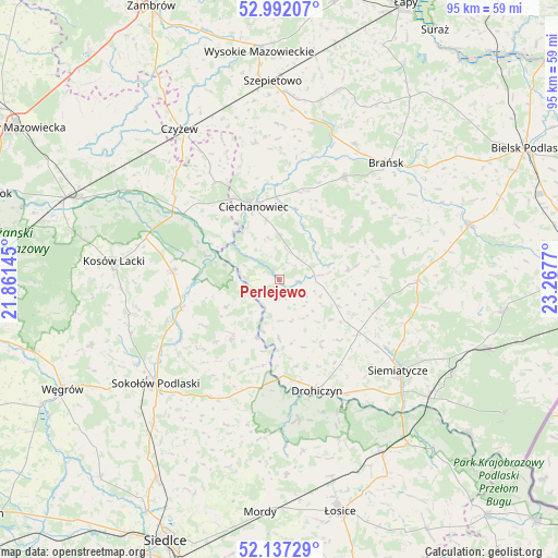 Perlejewo on map