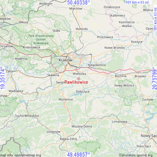 Pawlikowice on map