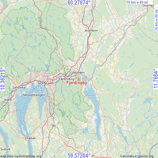 Fjerdingby on map