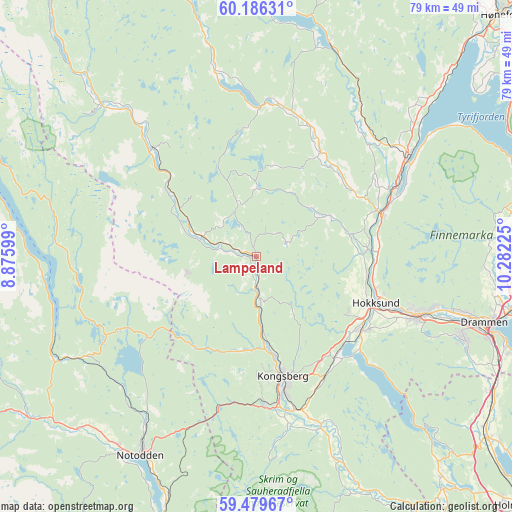 Lampeland on map