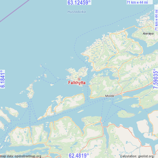 Falkhytta on map