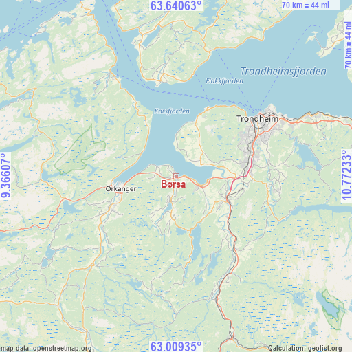 Børsa on map