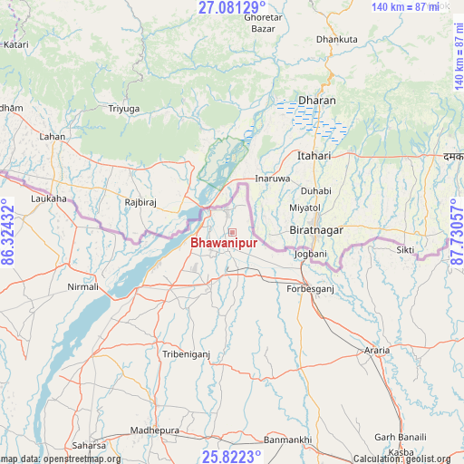Bhawanipur on map
