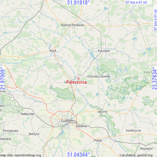 Pałecznica on map