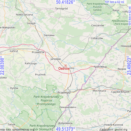 Ostrów on map