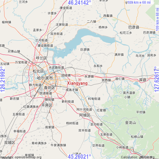 Xiangyang on map