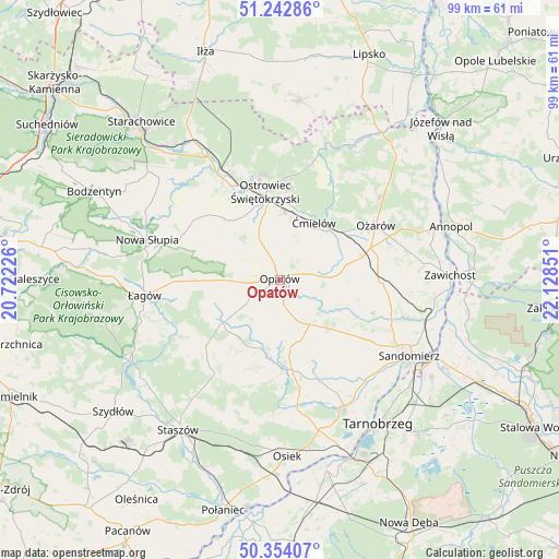 Opatów on map