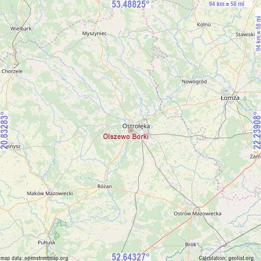 Olszewo Borki on map