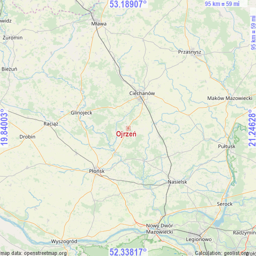 Ojrzeń on map