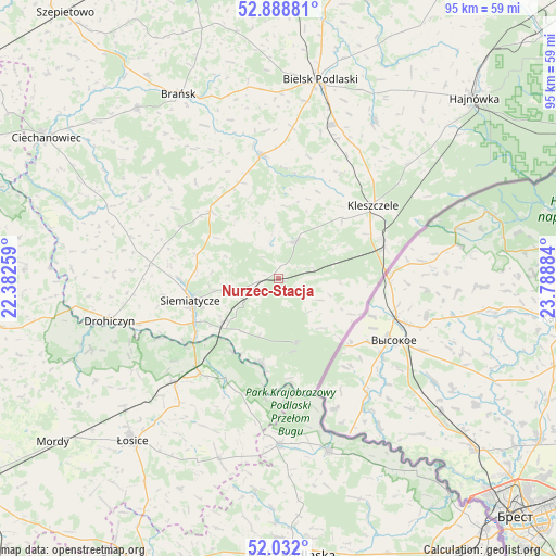 Nurzec-Stacja on map