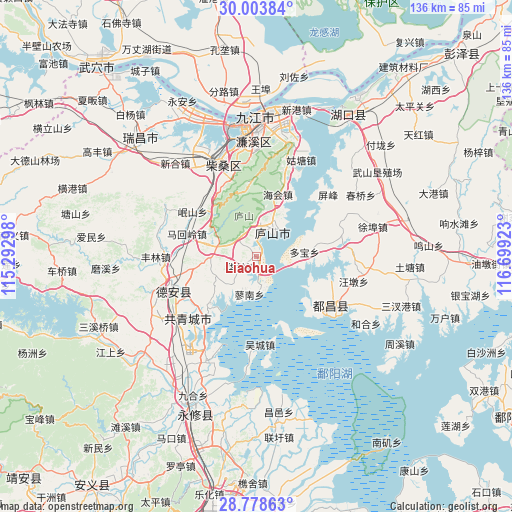 Liaohua on map