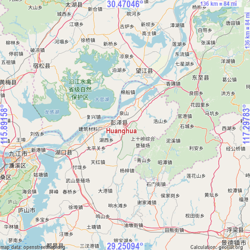 Huanghua on map