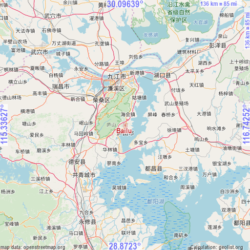 Bailu on map