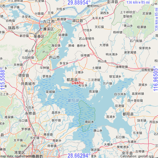 Dashu on map