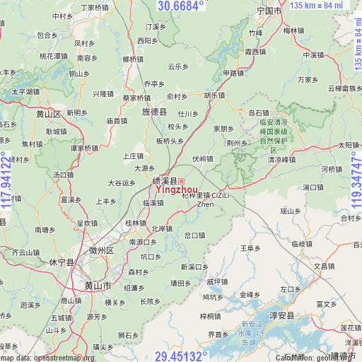 Yingzhou on map