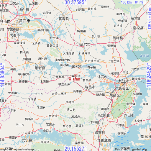 Xiafan on map