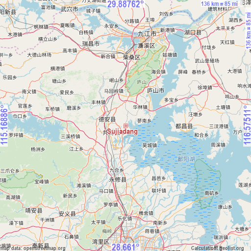 Sujiadang on map