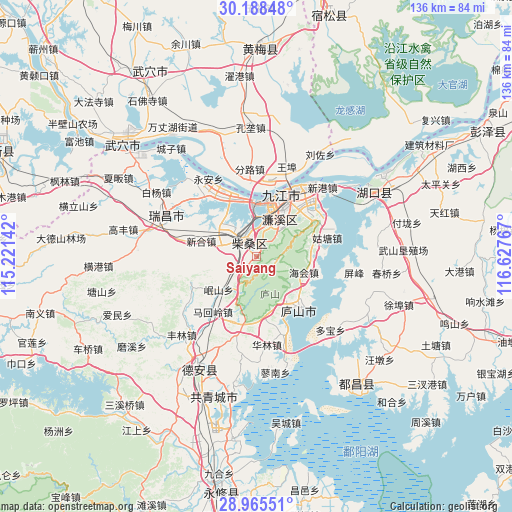 Saiyang on map