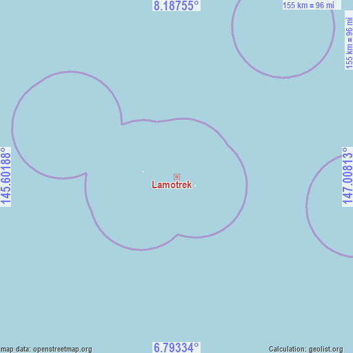 Lamotrek on map