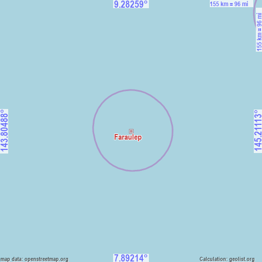 Faraulep on map